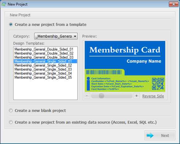 Create A New Project Feature Of ID Card Workshop